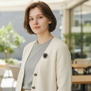 Antique Victorian Edwardian Enameled Metal Picture Button c 1880-1910